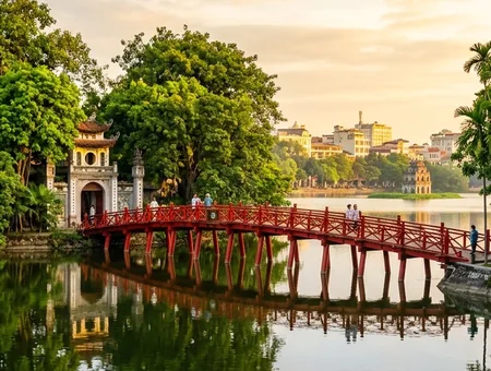 Hồ Gươm Hà Nội - Cầu Thê Húc đền Ngọc Sơn
